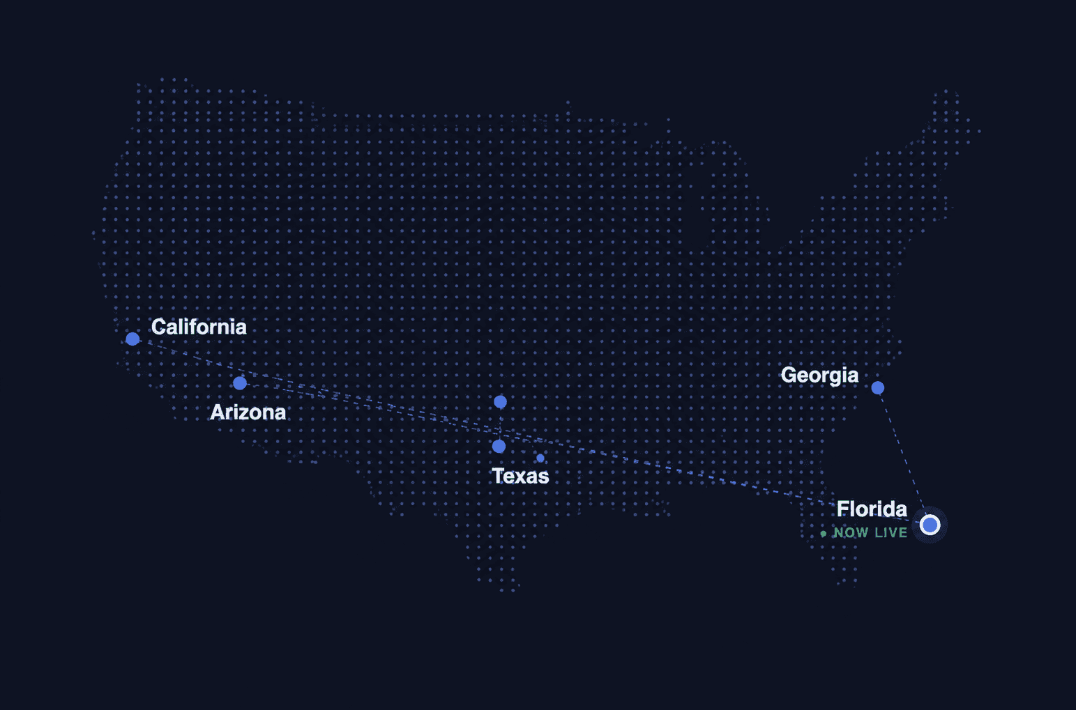 Coverage map — live in Florida (Miami-Dade); more states coming soon